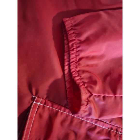 Vintage 70’s Sears Jacket Men’s Medium Red Windbreaker Rain Hoodie Stock #52012 - Picture 5 of 13